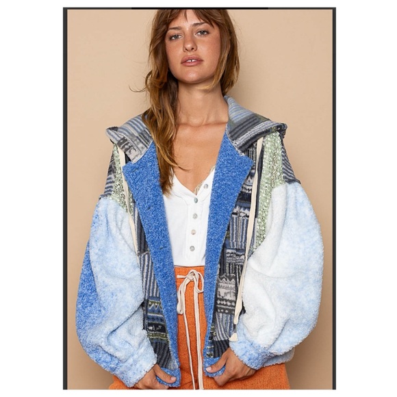 CLEARANCE $45 start No. 114 POL hooded fleece jacket - Picture 2 of 8